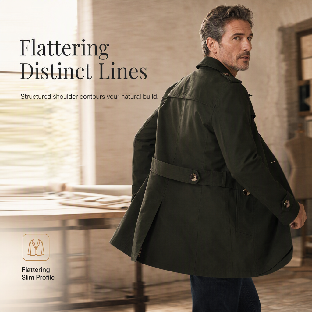🧥 Washed Cotton, Sharper Long-Line Fit | Men's Casual Windbreaker