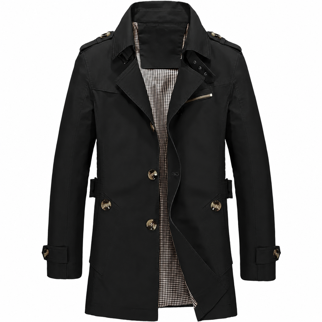 🧥 Washed Cotton, Sharper Long-Line Fit | Men's Casual Windbreaker