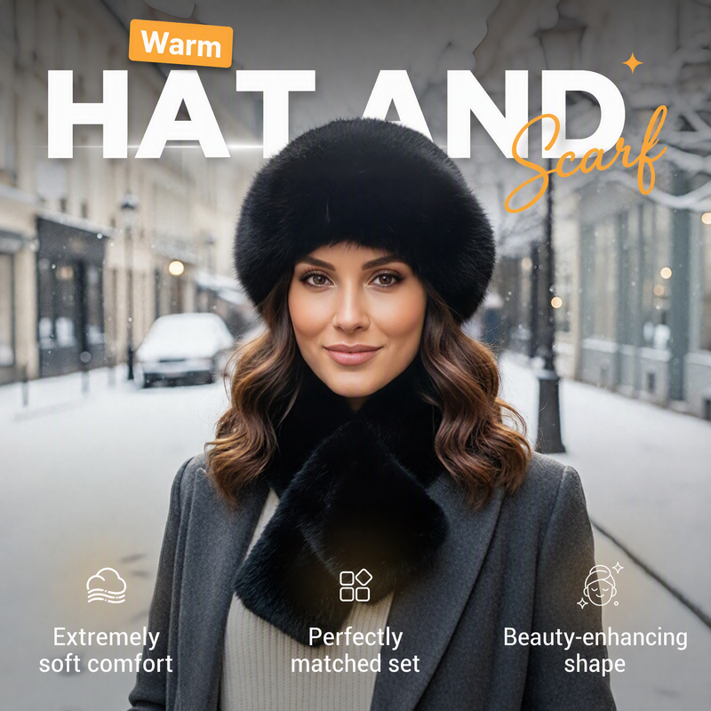 💖Black Friday Mega Deal – 50% off!💖❄️Winter Plush Thickened Scarf and Hat Warm Set