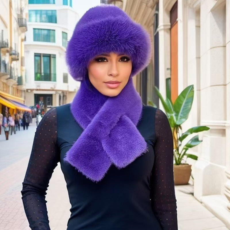 💖Black Friday Mega Deal – 50% off!💖❄️Winter Plush Thickened Scarf and Hat Warm Set
