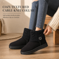 🥾 Warm Steps, Steady Grip | Women's Suede Faux-Fur Mid-Calf Boots