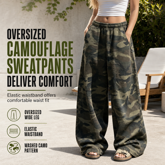 🖤 Black Friday Early Access: 50% OFF 🖤 Vintage Wash, Effortless Drape | Women's Oversized Wide-Leg Sweatpants