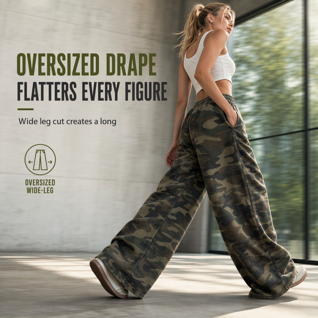 🖤 Black Friday Early Access: 50% OFF 🖤 Vintage Wash, Effortless Drape | Women's Oversized Wide-Leg Sweatpants
