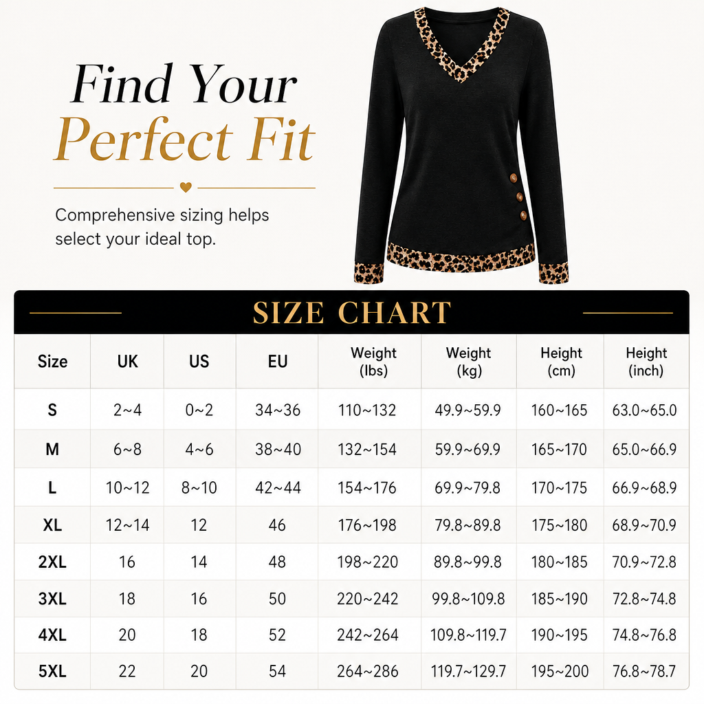🐆 Leopard Details Make the Look | Women's V-Neck Contrast-Trim Knit Top