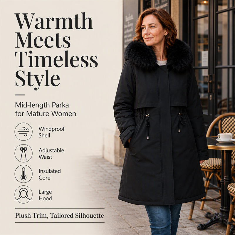 🖤Black Friday Sale:50% OFF🖤🧥 More Coverage, Easy Everyday Warmth | Women's Mid-Length Jacket