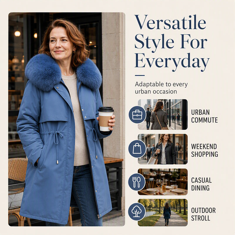 🖤Black Friday Sale:50% OFF🖤🧥 More Coverage, Easy Everyday Warmth | Women's Mid-Length Jacket