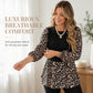 🐆 Leopard Detail, Flattering Length | Women's Relaxed Long-Sleeve Tunic Top