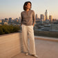 ✨ Jewelry-Inspired Buckles, Elegant Cutout | Women's Ribbed Knit Top