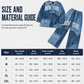 🎨 Denim Look, Lighter Feel | Women's Patchwork Wide-Leg 2-Piece Set ⚡ Free Shipping
