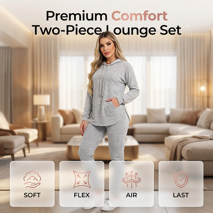 🖤Black Friday Sale:50% OFF🖤☁️ Cozy Matching Style, Easy Everyday Fit | Women's Hooded 2-Piece Set