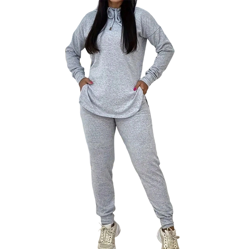 🖤Black Friday Sale:50% OFF🖤☁️ Cozy Matching Style, Easy Everyday Fit | Women's Hooded 2-Piece Set