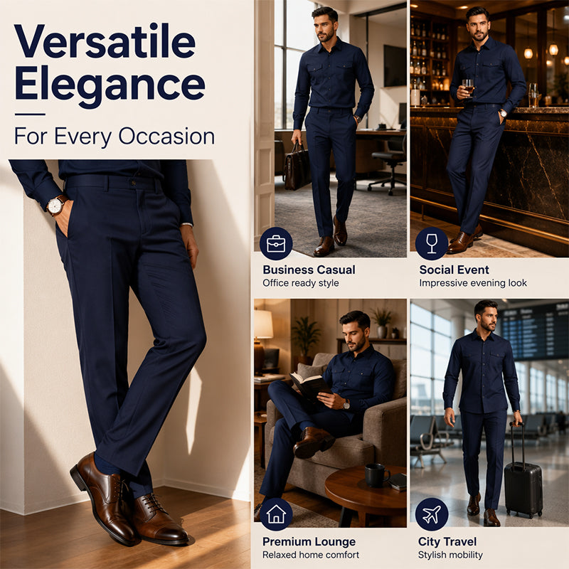 ✨ Men's Two-Piece Shirt & Pants Set – Stylish Comfort For Everyday Wear 👔