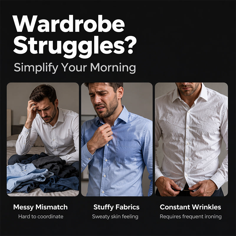✨ Men's Two-Piece Shirt & Pants Set – Stylish Comfort For Everyday Wear 👔
