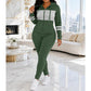 ✨ Color-Block Detail, Flattering Slim Fit | Women's Hooded 2-Piece Set