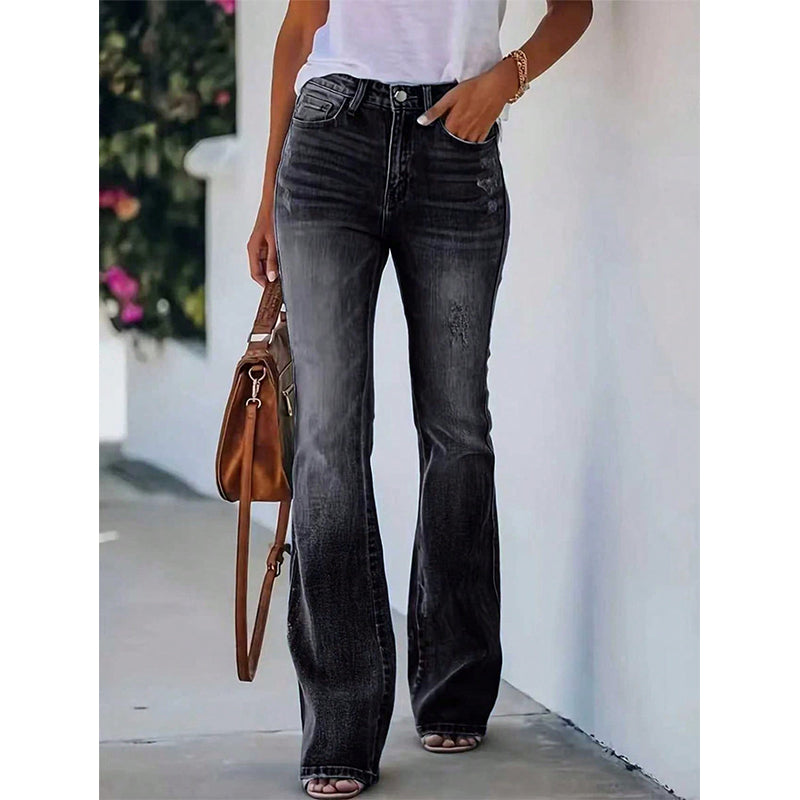 ✨ Women's High-Waisted Flare Jeans – Chic Look, Perfect Fit 💃