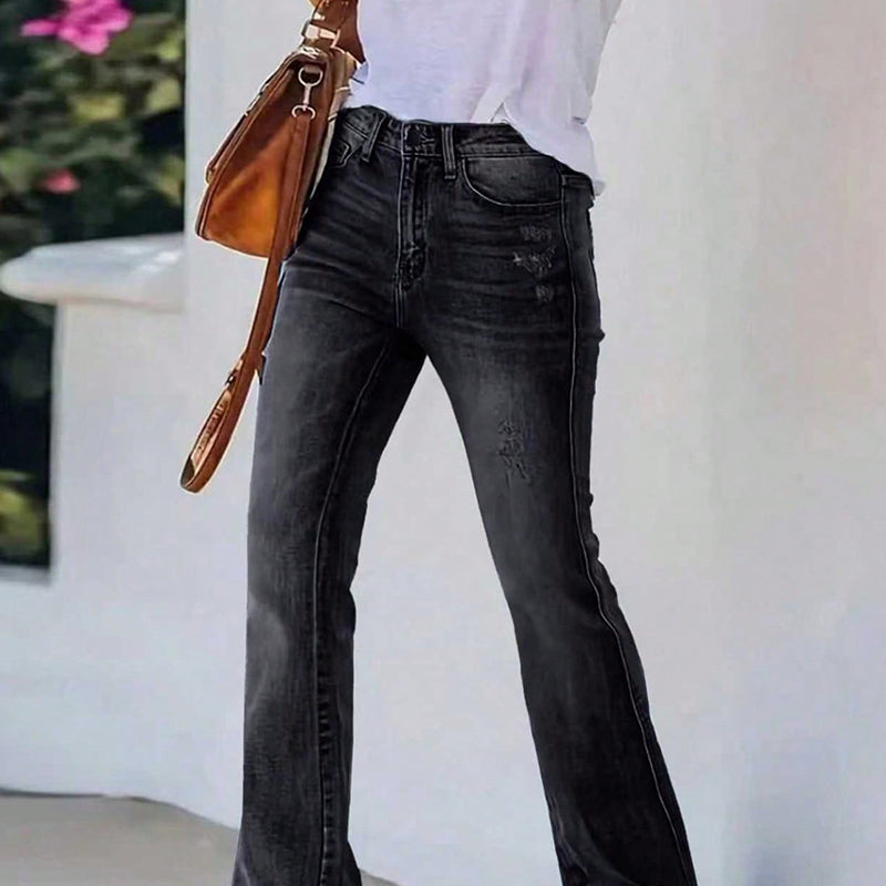 ✨ Women's High-Waisted Flare Jeans – Chic Look, Perfect Fit 💃