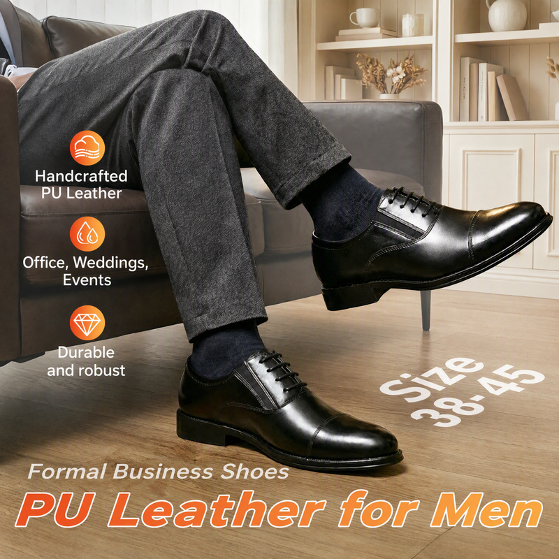 👞 Men's Business Leather Shoes – Elegant Style & Comfortable Fit ✨