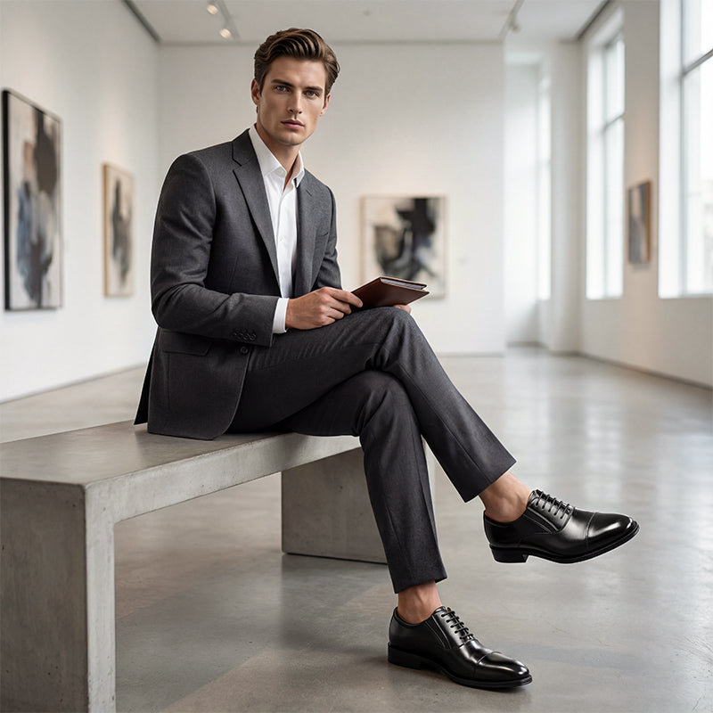 👞 Men's Business Leather Shoes – Elegant Style & Comfortable Fit ✨