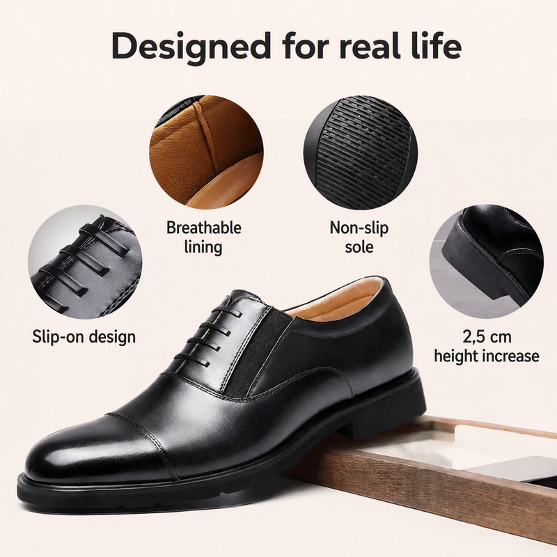 👞 Men's Business Leather Shoes – Elegant Style & Comfortable Fit ✨