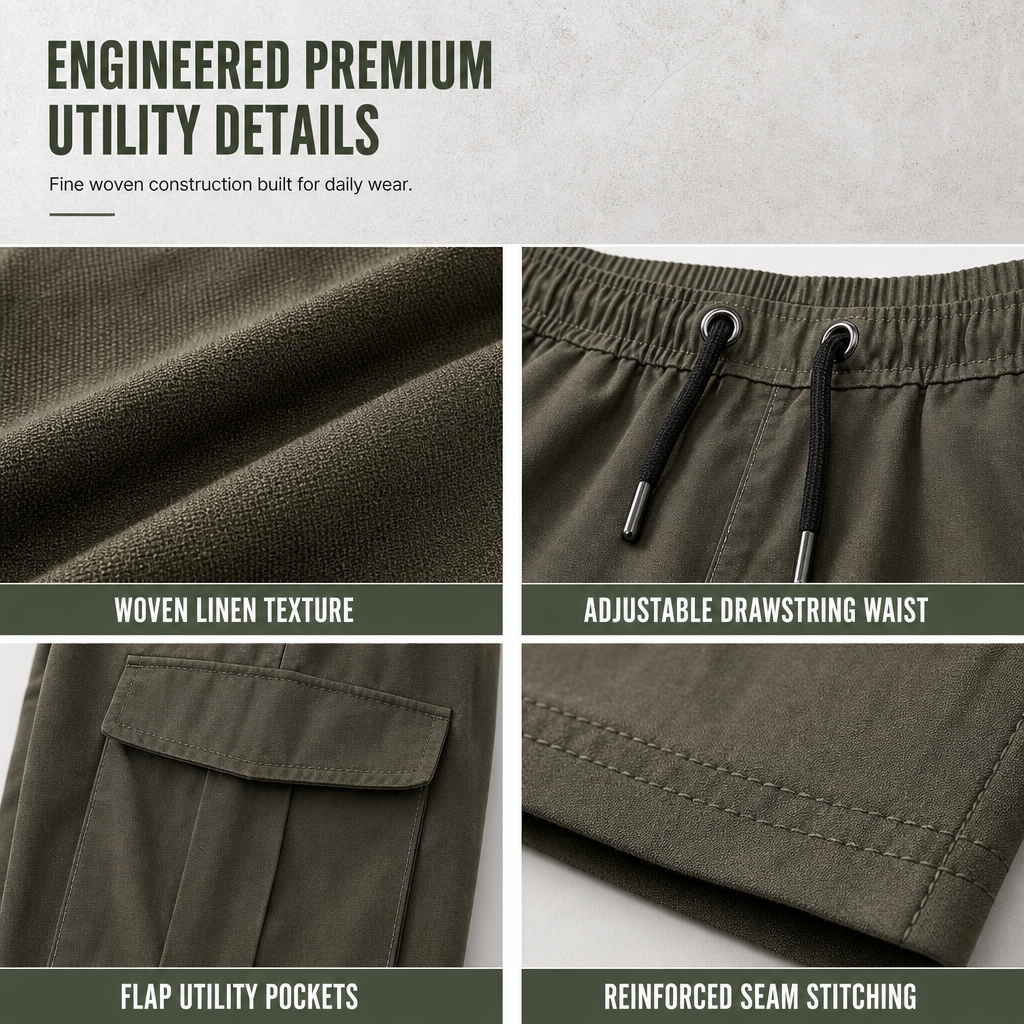 🖤Men's Casual Cargo Pants with Drawstring – Relaxed Comfort Meets Modern Style👖