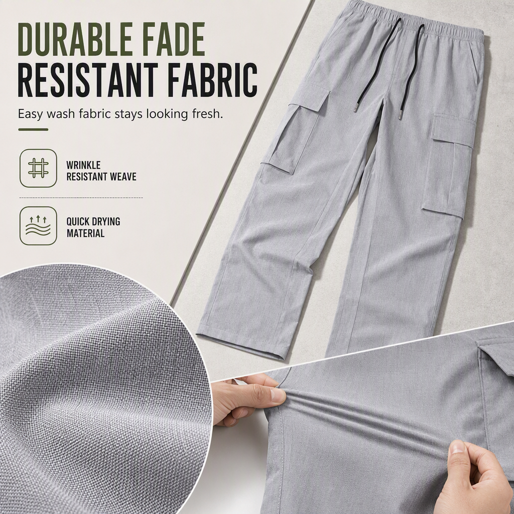 🖤Men's Casual Cargo Pants with Drawstring – Relaxed Comfort Meets Modern Style👖