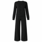 Women's Casual 2 Piece Knitted Cardigan Sweater and Wide Leg Pants Set