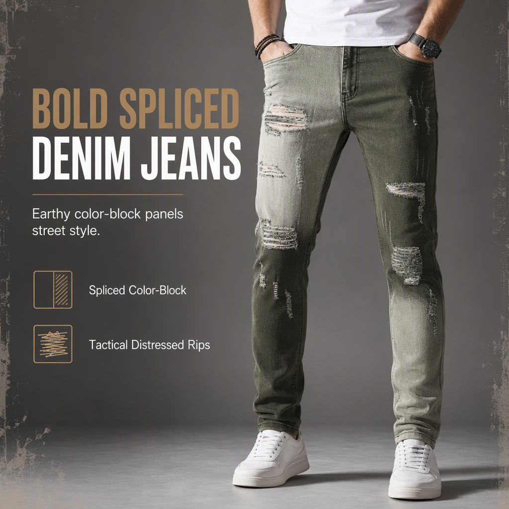 🖤Black Friday Sale:50% OFF🖤 🕸️ Men's Slim Fit Ripped Jeans