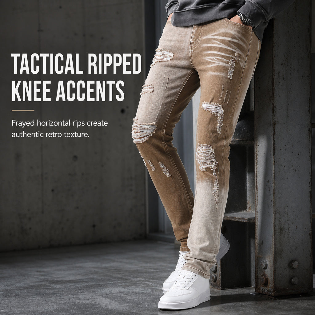 🖤Black Friday Sale:50% OFF🖤 🕸️ Men's Slim Fit Ripped Jeans