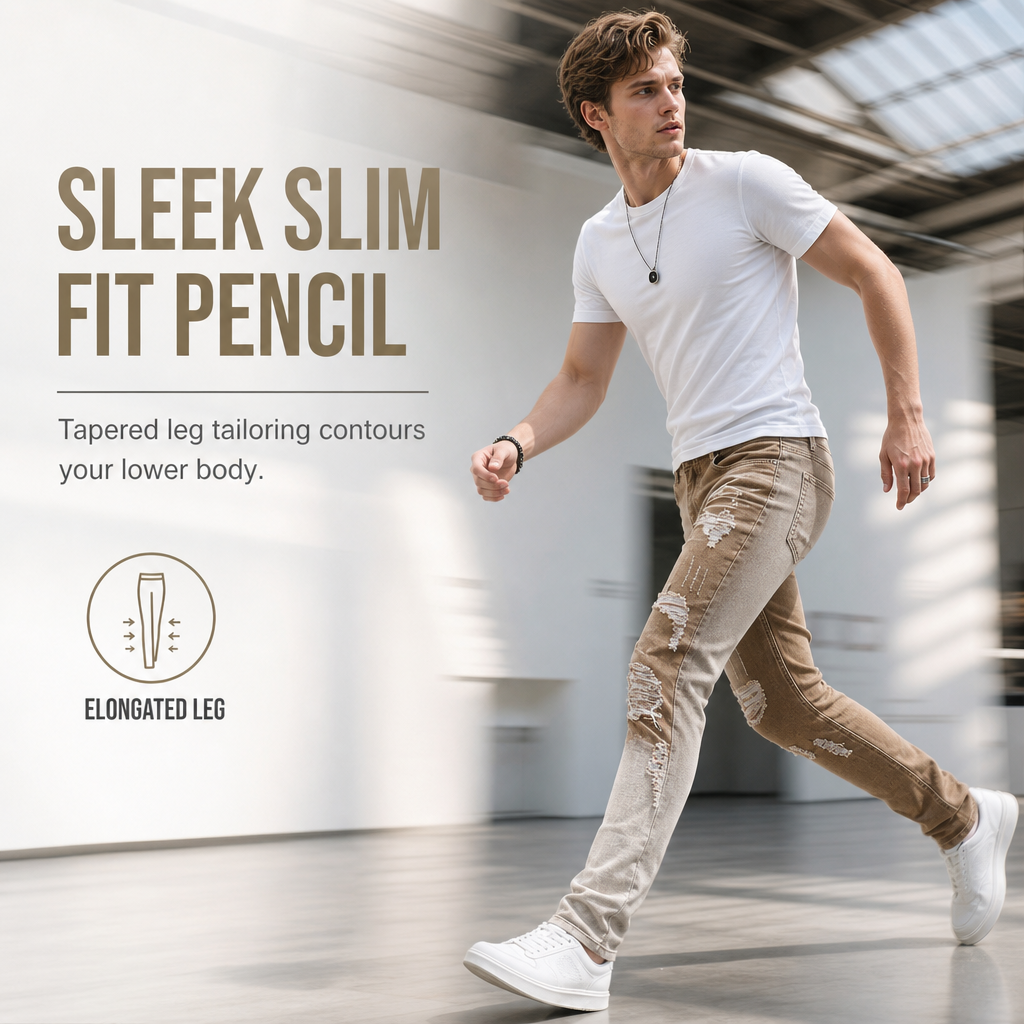 🖤Black Friday Sale:50% OFF🖤 🕸️ Men's Slim Fit Ripped Jeans