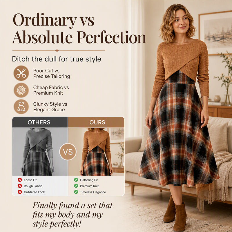🍂 New Arrival Hot Pick ✨ Women's Plaid Two-Piece Set – Chic Style & Effortless Elegance 🤎