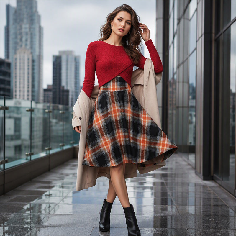 🍂 New Arrival Hot Pick ✨ Women's Plaid Two-Piece Set – Chic Style & Effortless Elegance 🤎