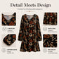 🍁 Women's Elegant Maple Leaf Print Dress – Chic Style & Flattering Fit ✨