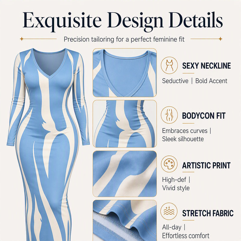 ✨ Women's Printed Maxi Dress – Elegant Silhouette & Effortless Confidence 👗