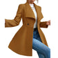 🧥 Sculpted Waist, Elegant Wide Lapels | Women's A-Line Tailored Coat