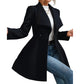 🧥 Sculpted Waist, Elegant Wide Lapels | Women's A-Line Tailored Coat
