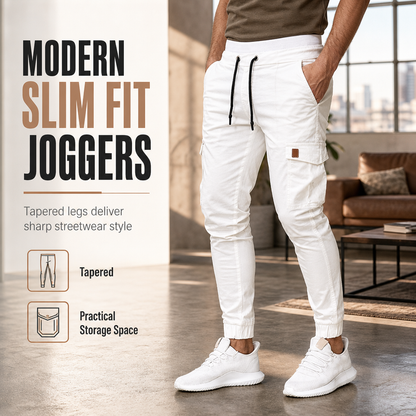 🖤Black Friday Sale:50% OFF🖤 🏃‍♀️Men's Casual Solid Color Cargo Jogger Pants