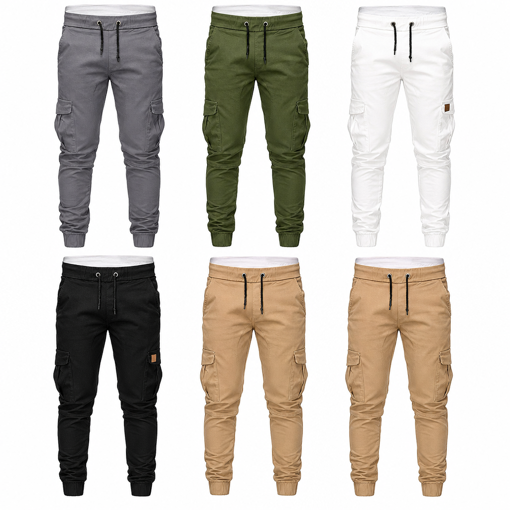 🖤Black Friday Sale:50% OFF🖤 🏃‍♀️Men's Casual Solid Color Cargo Jogger Pants
