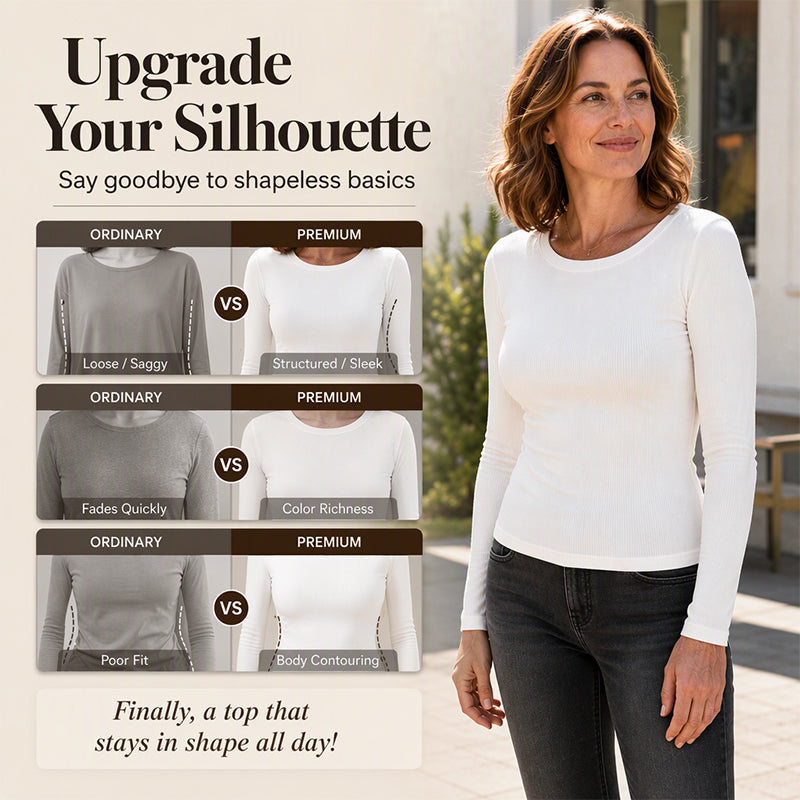 ⏳ 💖Black Friday Mega Deal – 50% off!💖⭐🧶 Ribbed Texture, Easy Everyday Fit | Women's Classic Crew-Neck Knit Top