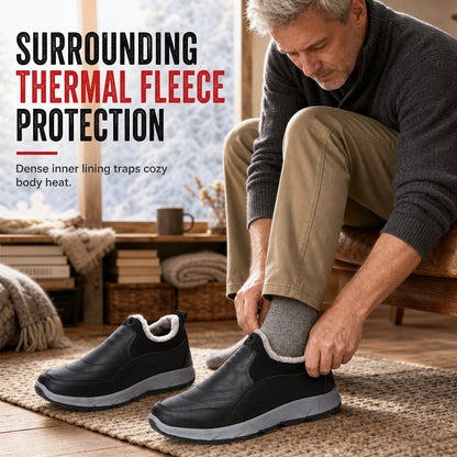 ❄️ Cold-Ready Warmth, Dry Secure Stride✨Men's Winter Fleece-Lined Waterproof Ankle Boots