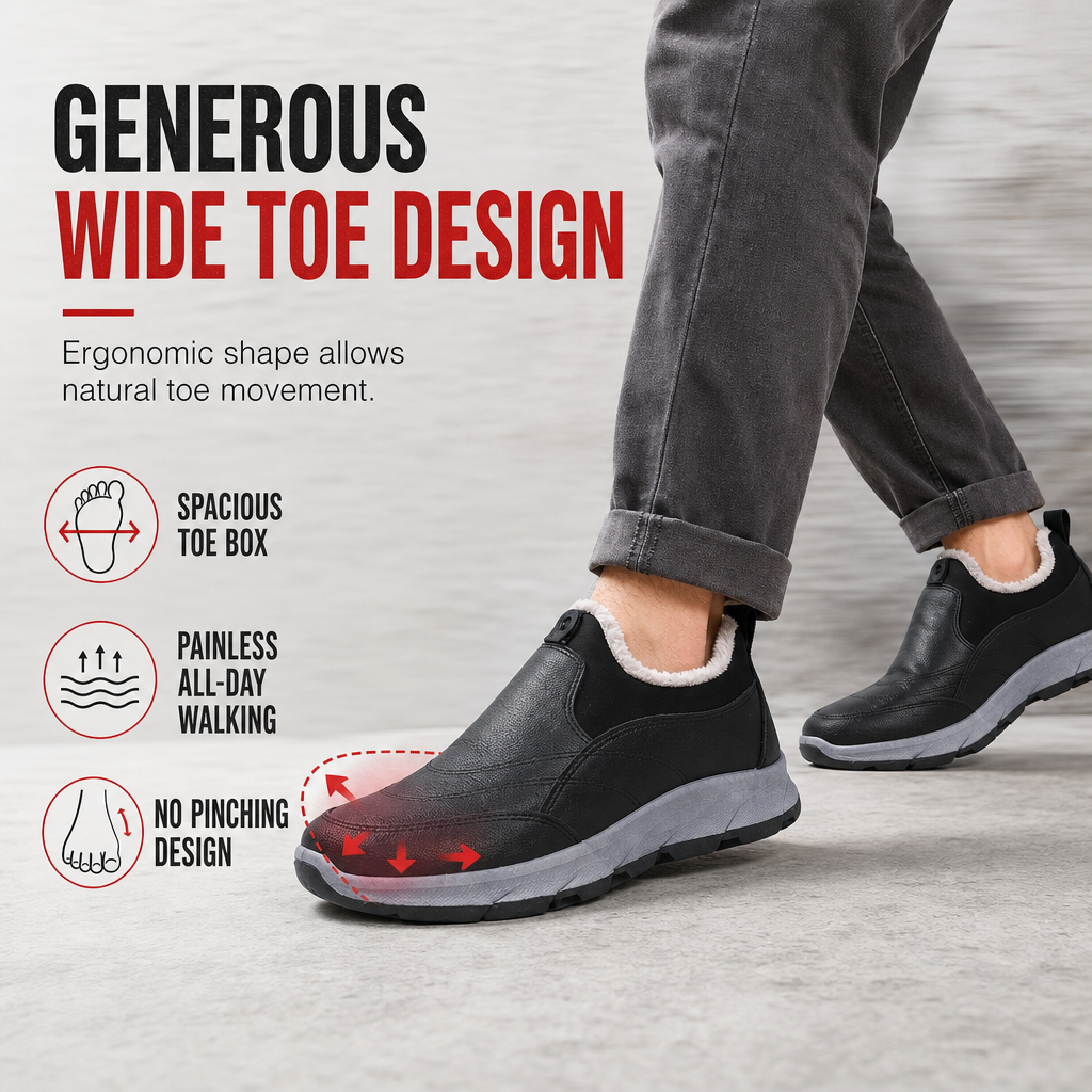❄️ Cold-Ready Warmth, Dry Secure Stride✨Men's Winter Fleece-Lined Waterproof Ankle Boots
