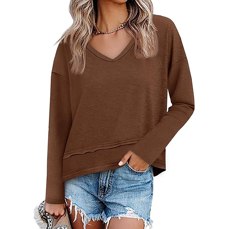 🥳AUTUMN HOT SALE🥳🍂50K+ SOLD!💥50% OFF!Women's V-Neck Loose Long Sleeve Top