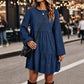 🍂 Vintage Corduroy Texture, Relaxed Flattering Fit | Women's Long-Sleeve Dress
