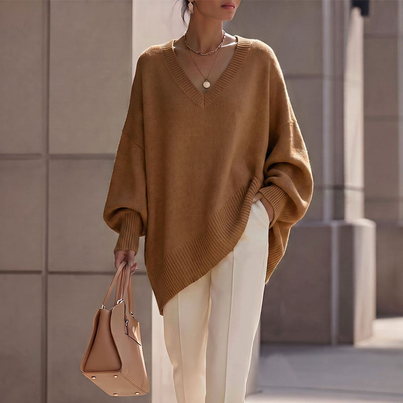 🔥 New Arrival ✨ Women's Mid-Length Knit Sweater – Soft Comfort & Flattering Silhouette 🤍