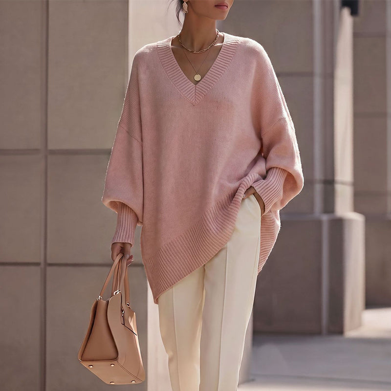 🔥 New Arrival ✨ Women's Mid-Length Knit Sweater – Soft Comfort & Flattering Silhouette 🤍