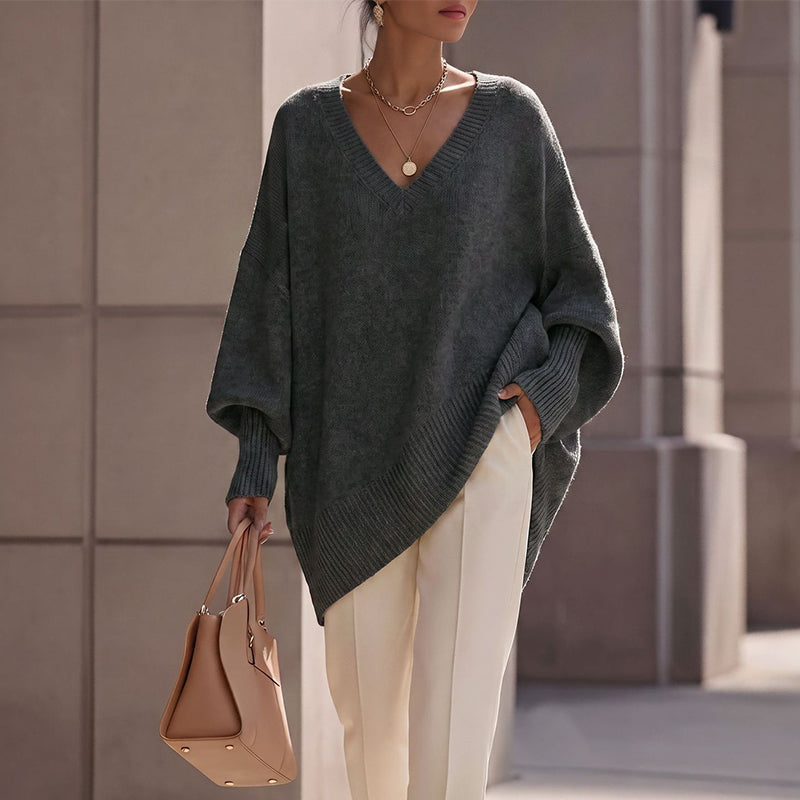🔥 New Arrival ✨ Women's Mid-Length Knit Sweater – Soft Comfort & Flattering Silhouette 🤍