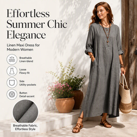 👗 Easy Maxi Style, Practical Pockets | Women's Casual Dress