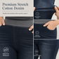 🖤Black Friday Sale:50% OFF🖤🤠Women's High-Rise Pull-On Slim Fit Dark Wash Denim Jeans with Wide Elastic Waistband