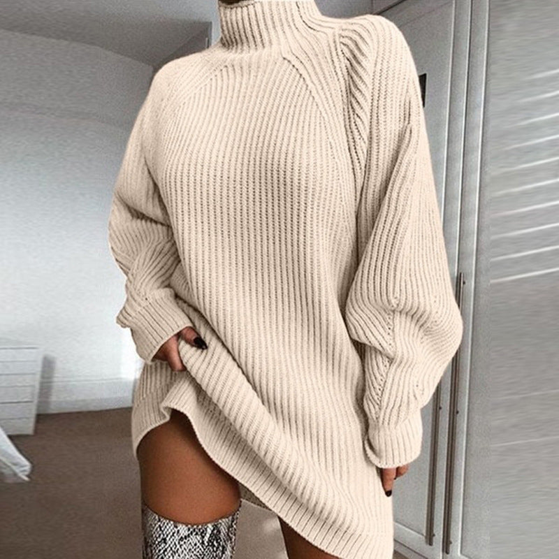 🖤Black Friday Sale:50% OFF🖤🧶 Relaxed Shape, Polished Look🍂 Women's Turtleneck Knit Sweater Dress