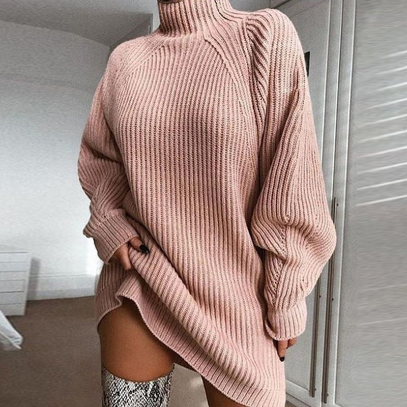 🖤Black Friday Sale:50% OFF🖤🧶 Relaxed Shape, Polished Look🍂 Women's Turtleneck Knit Sweater Dress