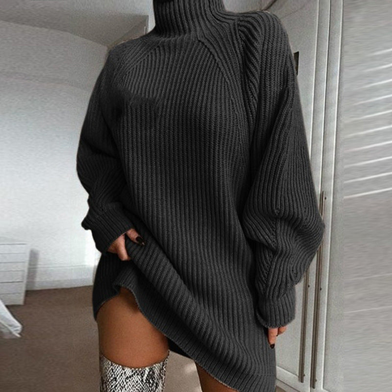 🖤Black Friday Sale:50% OFF🖤🧶 Relaxed Shape, Polished Look🍂 Women's Turtleneck Knit Sweater Dress